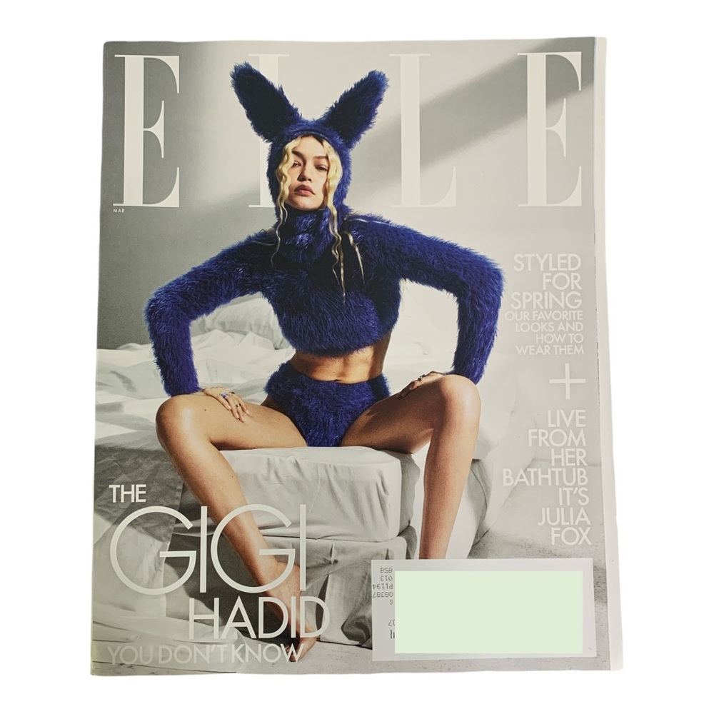 Elle Magazine March 2023 Gigi Hadid You Don't Know Styled For Spring Julia Fox